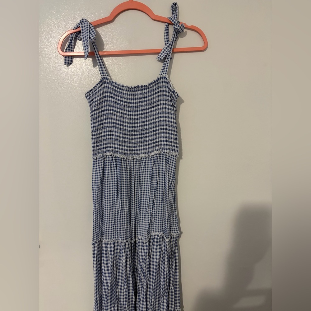 BeBop Blue and White Checkered Dress